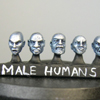 Human male heads (b)